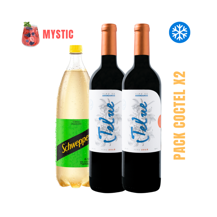 Pack Coctel x2 (Vino de Arándanos y Ginger Ale)