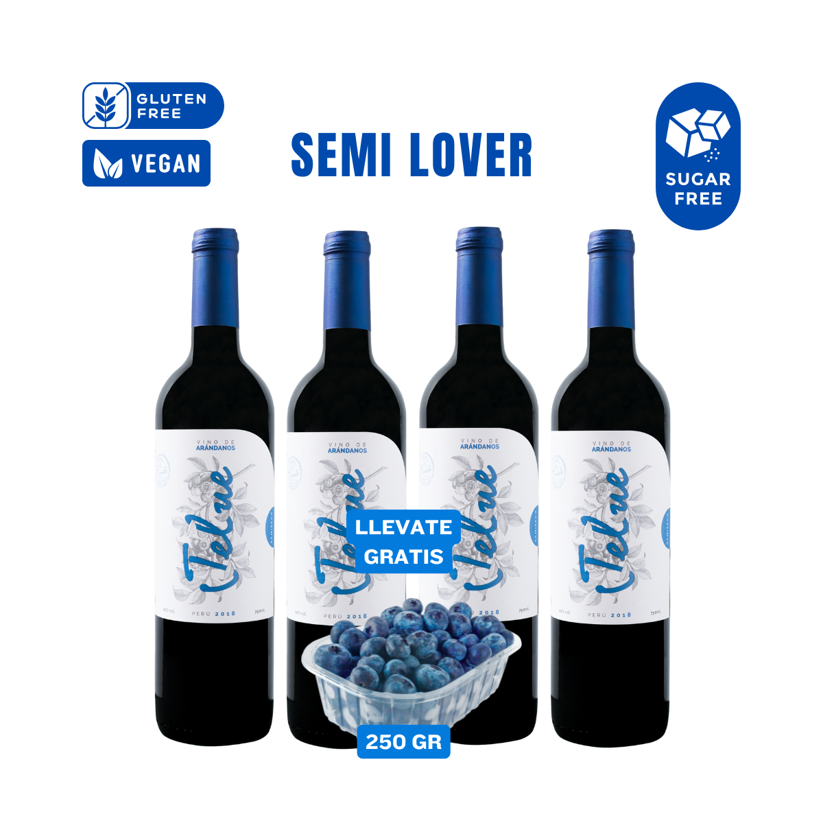 Pack SemiLover (4 vinos de arándanos)